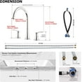 thumbnail image 5 of PARLOS High Arc 2-Handle Widespread Roman Tub Faucet with Valve & Faucet Supply Lines, Chrome, 5 of 8
