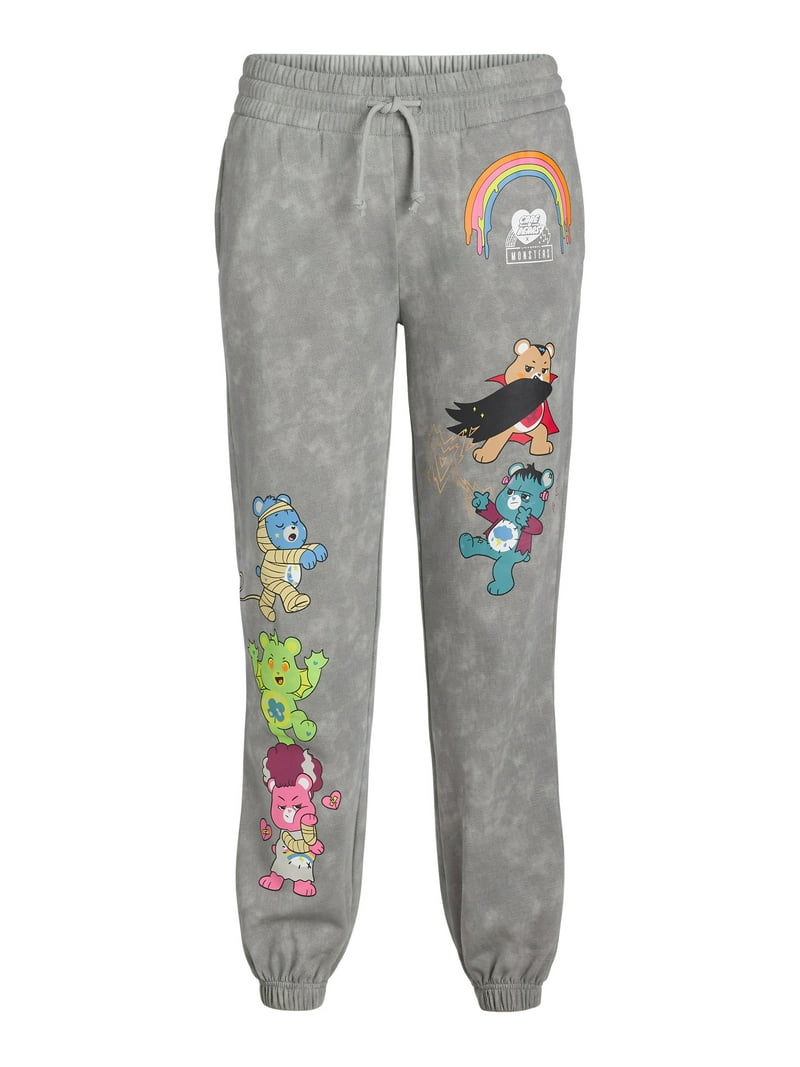 Care Bears Rainbow Drip, Graphic Print Jogger Pants, Women's