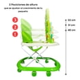 thumbnail image 3 of Andadera para Bebe Plegable, Andador 8 Llantas de Gel Ballena - Verde, 3 of 8