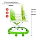 thumbnail image 3 of Andadera para Bebe Plegable, Andador 8 Llantas de Gel Ballena - Verde, 3 of 8