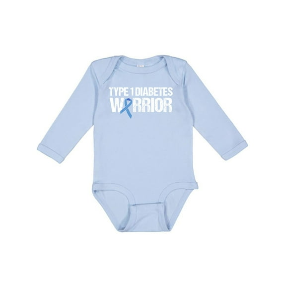Inktastic Type 1 Diabetes Warrior Boys or Girls Long Sleeve Baby Bodysuit