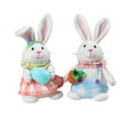 thumbnail image 3 of TETOU 2pcs Easter Lighting Bunny Rabbit Egg Carrot Plush Dolls Spring LED Bunny Kids Gifts Home Decor, 3 of 7