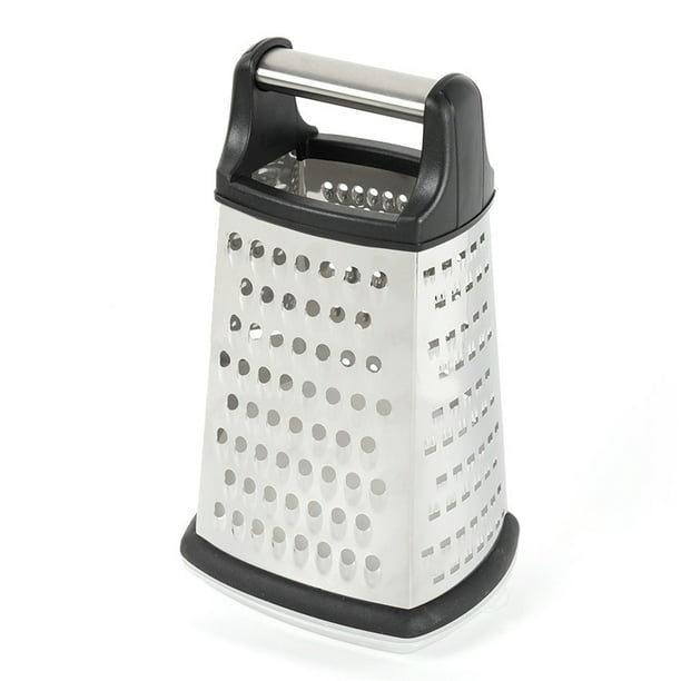 Rallador con 4 diferentes tipos de Rallador, Acero Inoxidable Multifunción 4 Lados Rallador de Caja Manual, Rallador de Cocina para Rallar Queso, Verdura, Papas, Ginger, Zanahoria y más (negro)