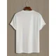 thumbnail image 5 of Camiseta de manga corta con cuello redondo y estampado de bandera estadounidense, informal, holgada, 100 % algodón, para hombre, 5 of 5