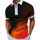 thumbnail image 2 of Txlixc - Polo de manga corta para hombre, cuello vuelto, diseño de patchwork, color degradado, con cremallera, informal Txlixc  Estilo de ocio, 2 of 9