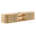 thumbnail image 2 of Modway Fortitude 63" Wall-Mounted TV Stand in Oak, 2 of 10