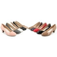 thumbnail image 6 of Journee Womens Luu Comfort Insole Round Toe Low Block Heel Pumps, Widths Available, 6 of 7