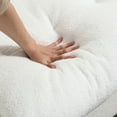 thumbnail image 4 of Teddy Velvet Sofa, Light Brown Wood Tone | Living Room Gatherings, Talk and Snack, 4 of 6