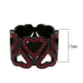 thumbnail image 3 of Womens Light Black Ring Anillo Para Mujer Stainless Steel Ring with Top Grade Crystal in Red Series Gailyn, 3 of 5