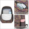 thumbnail image 4 of Paisley and Floral Purple Pattern 17" Waterproof Oxford School Backpacks for Teens, S-Shape Padded Straps, for School, Travel, Hiking, Camping, 4 of 5