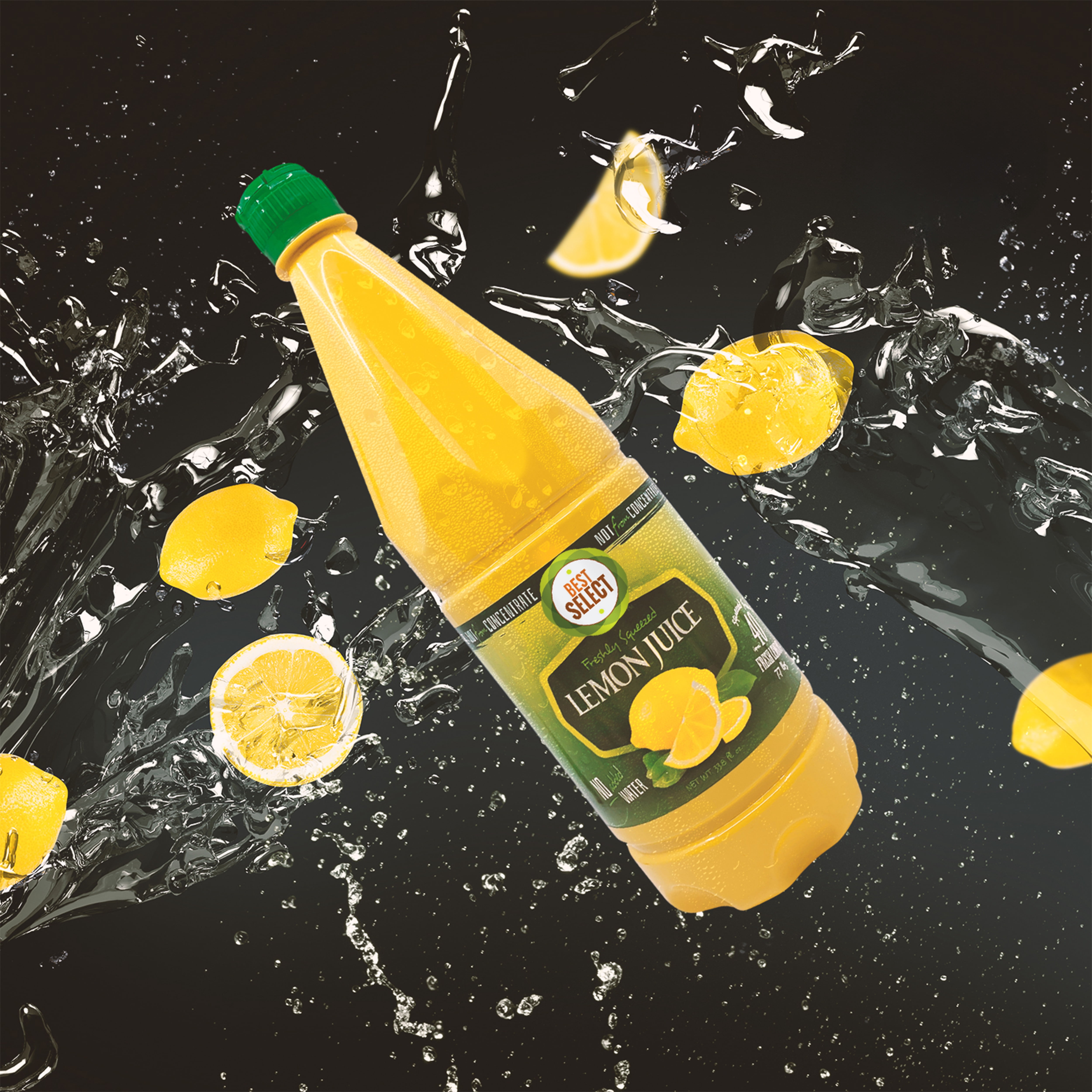 Best Select Freshly Squeezed Lemon Juice 33.8 Oz Pack of 2 - No