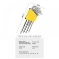 thumbnail image 4 of Deli 9-Pieces Hex Key Allen Wrench Set  Long Arm Ball End Hex & Torx L-Key Set  SAE & Metric Hex  Star/Torx Allen Wrench Tool Set, 4 of 5