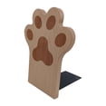 thumbnail image 1 of Sujetalibros de madera con forma de garra de gato, sujetalibros único para estanterías de escritorio C, 1 of 9