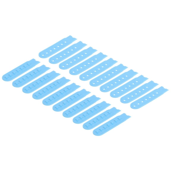 10 Pairs Snapback Strap Cover, 7 Holes Plastic Adjustable Hat Snap Buckle (Sky Blue)