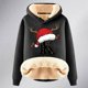 thumbnail image 4 of WILLBEST Sudadera Larga para Mujer, Sudadera con Capucha Estampada con Letras Navideñas, Espalda de Lana, Cálida, de Invierno, Estilo Pullover, Tops, Sudadera de Moda 1050 XX-Grande, 4 of 4