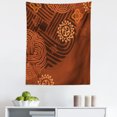 thumbnail image 1 of Earth Tones Tapestry, Composition Floral Intricacy Folk Details, Fabric Wall Hanging Decor for Bedroom Living Room Dorm, 5 Sizes, Brown Orange Peach, by Ambesonne, 1 of 1