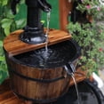 thumbnail image 3 of 3 Tier Barrel Waterfall Fountain Barrel Wooden Fountain Water Pump Outdoor Garden for Outdoor Patio Yard | with Adjustable Pump, 3 of 5