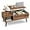 Rustic Brown, variant on Coffee Table for Living Room, Lift Top Coffee Table with Storage, Small Rising Wooden Dining Center Table with Storage Shelf & Hidden Compartment
