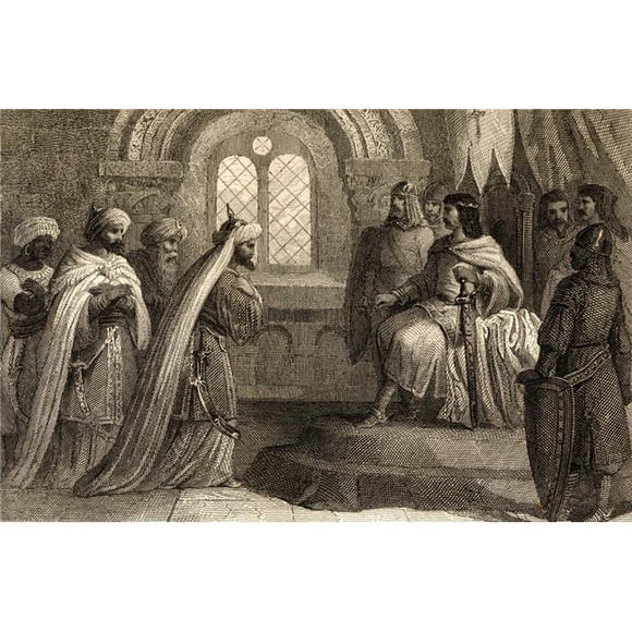 Posterazzi DPI1860000LARGE Abdallah Sends An Ambassador To King Alfonso After The Fall of Zamora Spain in 1072 Poster Print, Large - 36 x 24