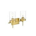 thumbnail image 6 of Living District Benny 2-Light Iron & Glass Bath Sconce in Brass/Clear, 6 of 7