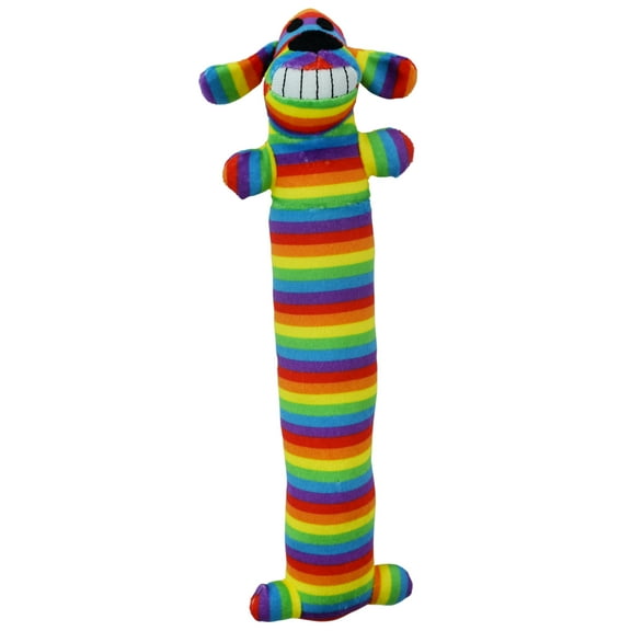Multipet Rainbow Loofa, Dog Toy, Size 12"