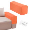 thumbnail image 1 of Fundas para brazos de sofá Uxcell para reposabrazos de 17.71 a 20" Longitud Antideslizantes Estirables [Naranja], 1 of 7