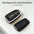 thumbnail image 6 of OFFCURVE Compatible with Toyota key fob cover,case with keychain,Soft TPU 360 Degree Protection Key Case for 2018-2022 Camry RAV4 Highlander Avalon C-HR Prius Corolla GT86 Smart Key,Black Sliver, 6 of 7