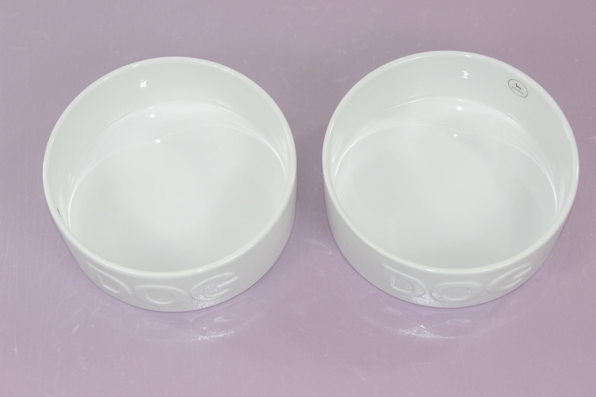 Park Life Designs Classic Water Large Dog Bowls 8.5" 8 Cup Capacity White
