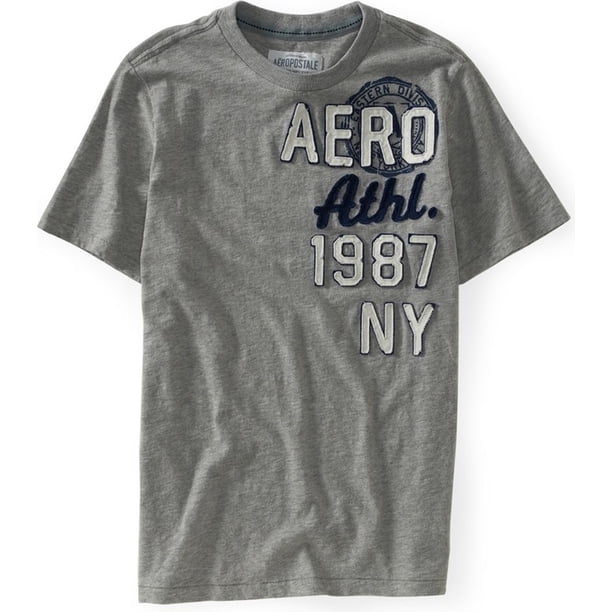Camiseta gráfica Aeropostale Hombres Aero Athl. 1987 Gris Pequeña