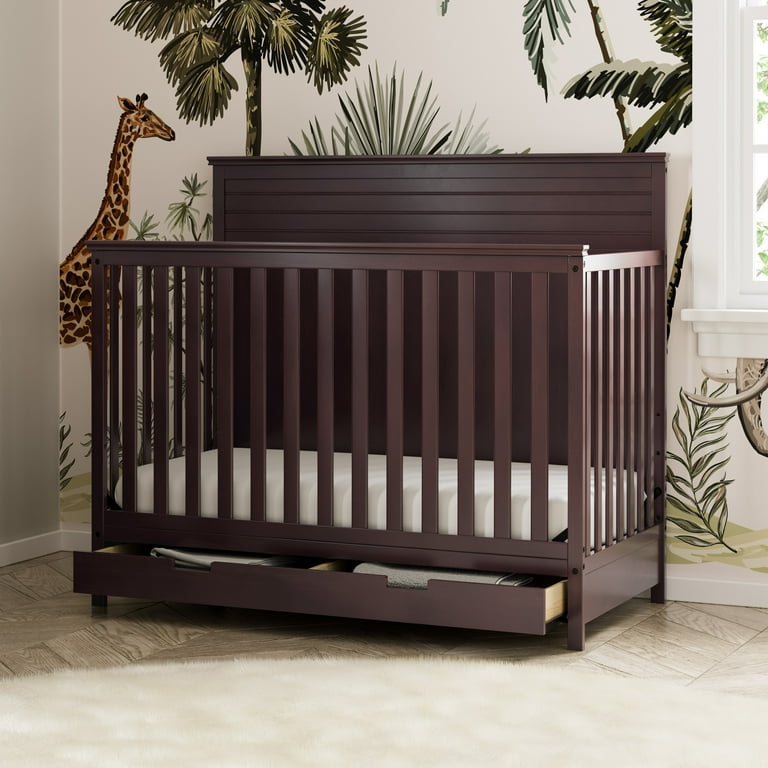 Espresso crib with drawer 2025