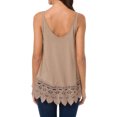 thumbnail image 5 of Women Sleeveless Round Neck Crochet Hem Stitching Tank Top, 5 of 5