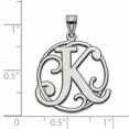 thumbnail image 2 of Breloque et Pendentif Initiale K en Argent Sterling 925, 2 of 2