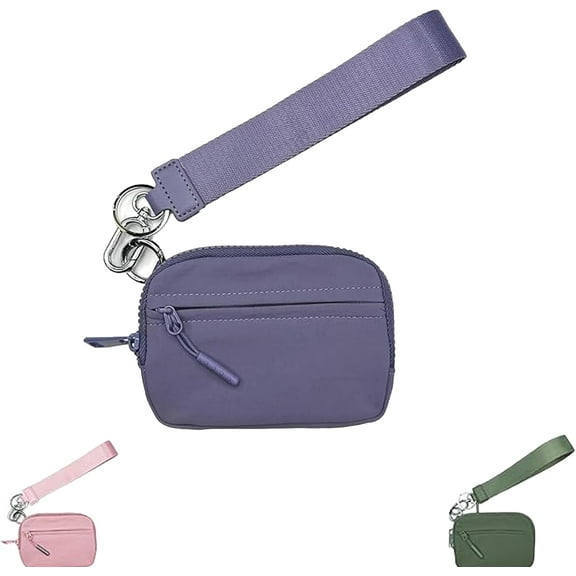 LANFENG Wallet Gen, Iris Pouch Wristlet, Zippered Card Case With Id Window/Hand strap, Small Wristlet Wallets For Women