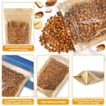 thumbnail image 2 of 100 bolsas resellables, bolsas Kraft de pie con bolsas frontales transparentes con cierre de cremallera, bolsas de almacenamiento de alimentos reutilizables para embalaje, 2 of 4
