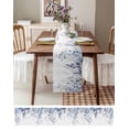 thumbnail image 6 of Hokiten Table Runners 120 Inches Long Dress Scarves, Blue Leaves Farmhouse Coffee/Dining/Kitchen Table Runner for Living Room, Spring Botanical Eucalyptus Branches 13x120 Inch, 6 of 7