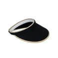 thumbnail image 3 of Top Headwear 2 Tone Cotton Clip On Visor 3 Inch Wide Brim Black/Khaki, 3 of 4