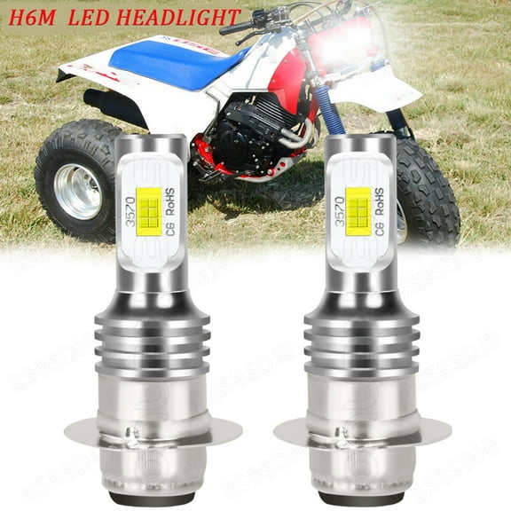 For Honda TRX400 Rancher 400 2004-2008 White H6M LED Headlight Bulbs High Power