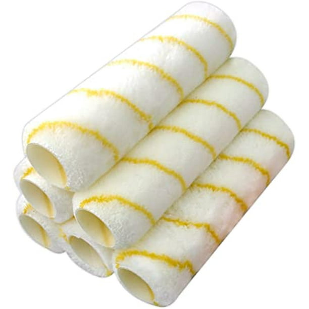 Pro Grade Paint Roller Covers 9 inch x 1/2 inch Microfiber Nap 6 Pack Interior and