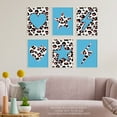 thumbnail image 2 of Pack of 6 Leopard Pattern and Bold Shapes Blue and Pink Beautiful Bright Strong Typography Unframed Wall Art Living Room Prints Set, 2 of 5