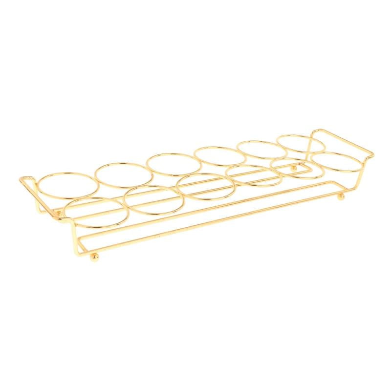 Glass Holder Tray Double Row Drinks Cup Stand for Party Cocktail 12