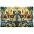 thumbnail image 2 of Wobogo Beautiful Rooster Kitchen Curtains 2 Piece Set Farmhouse Country Style Light Filtering Small Window Drapes Suitable for Bathroom Laundry Room and RV 27x36in, 2 of 9