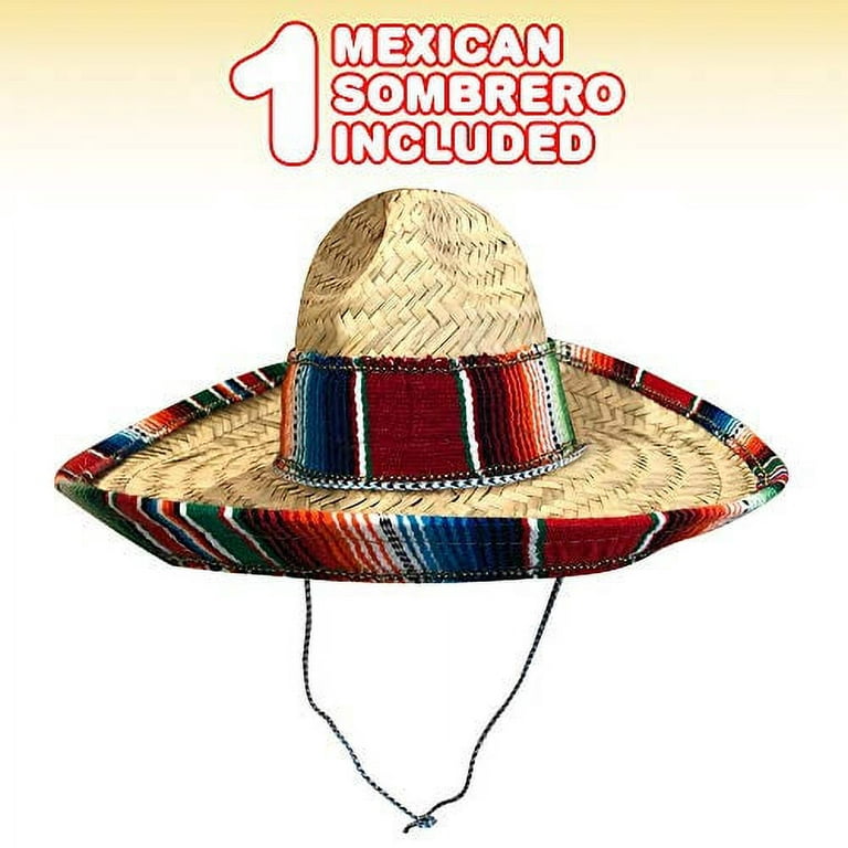 Gamexcel Mexican Sombrero Hat Straw Sombrero Hat for Cinco de Mayo Party Sombrero Hat Mexican Theme Party Decorations - 5 Pack, Adult Unisex, Size