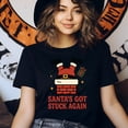 thumbnail image 3 of Funny Santa Shirt | Santa Stuck in Chimney Graphic Tee | Unisex Casual T-Shirt, Gold, Size M, 3 of 6