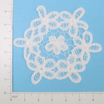 - Expo Int'l Snowflake Battenburg Doily Applique - White - 6