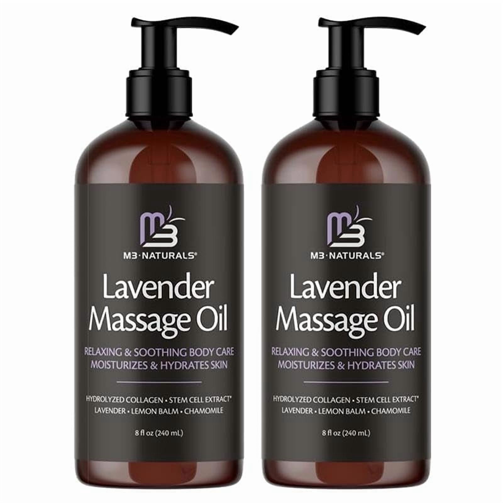 M3 Lavender Body Oil with Collagen and Stem Cells, Softening, 2 Pack