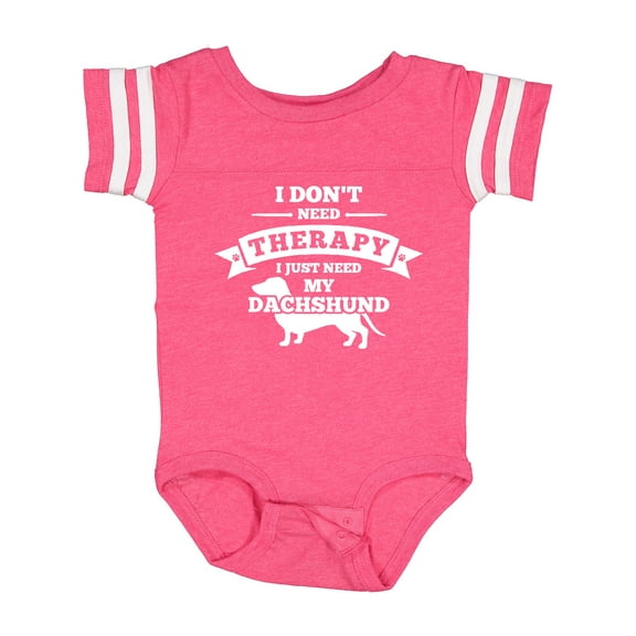 Inktastic No Therapy Dachshund Boys or Girls Baby Bodysuit
