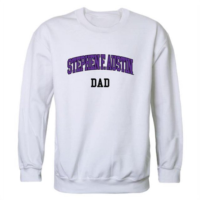 W Republic 562-238-WHT-05 Chandail en Molleton Col Rond en Molleton pour Hommes Stephen F. Austin State Lumberjacks Dad, Blanc - 2TG