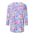thumbnail image 5 of gakvbuo Valentine Day Shirt for Women Trendy 3/4 Sleeve Tunic Tops Cute Graphic Tees Round Neck Casual Funny Shirts Tops Blouse, 5 of 5