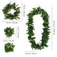 thumbnail image 4 of Ulthilift 4pcs in 1 Set Green Hawaiian Party Garland Artificial Leaves Headband Lifelike Leaves Neck Loop Bracelet Simulate Tropical Beach Luau Party, 4 of 6