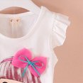 thumbnail image 5 of Toddler Girls Clothes 6M 12M 18M 24M 2T 3T 4T Summer Outfits Baby Kids Short Sleeve Cartoon Girl Print T-Shirt Tops Solid Shorts Sets, 5 of 6